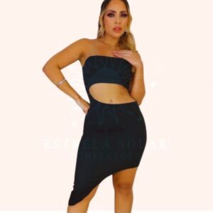 Vestidos em malha canelada